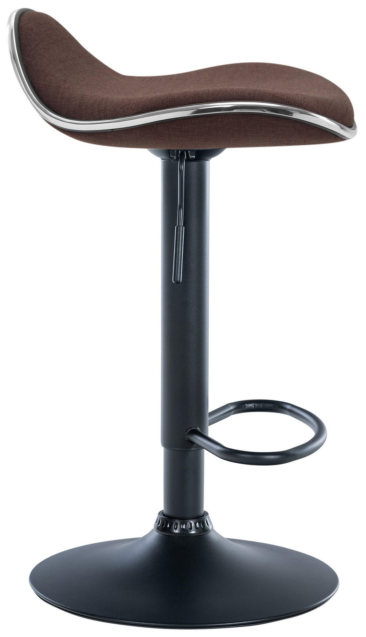 BARHOCKER Stoff braun - Schwarz/Braun, Textil/Metall (45/71/45cm) - CLP