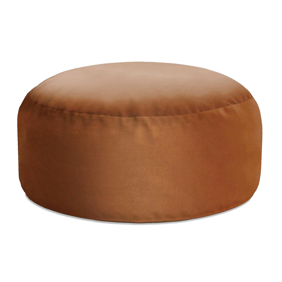 SITZSACK ROLLER Samtstoff Pumpkin Spice - Dunkelorange, Textil (70/40/70cm) - Dreamroots