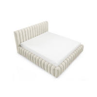 POLSTERBETT mit Stauraum Bouclé 200x200 cm in Creme - Creme, Textil (200/200cm) - Home Collective