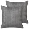 DEKOKISSEN 2er-Set Grau 45/45 cm Constylis - Grau, Textil (45/45cm) - Beliani