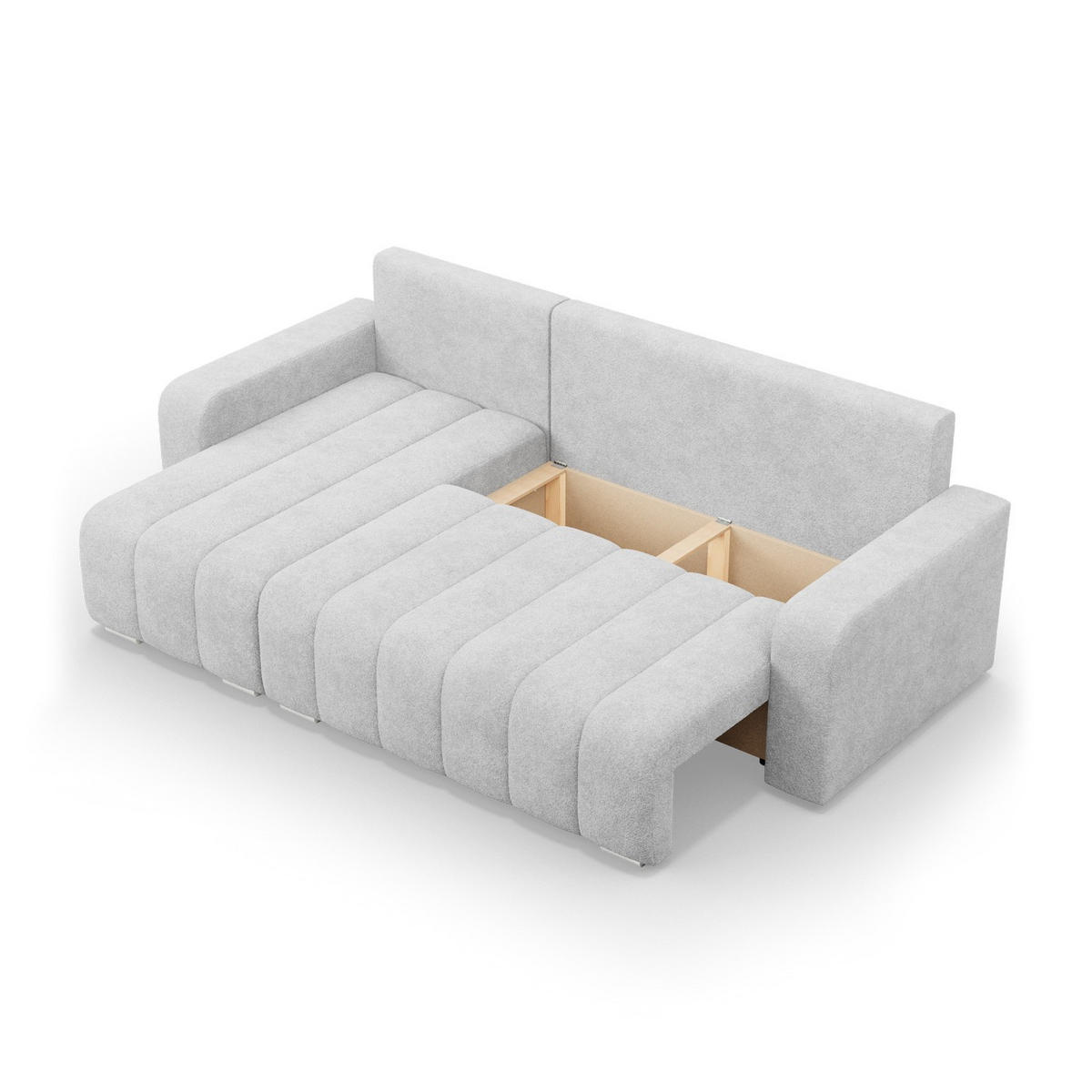 ECKSOFA MIT SCHLAFFUNKTION ABRIELLE BONELL Grau - Grau, Textil (144/237cm) - Mebligo