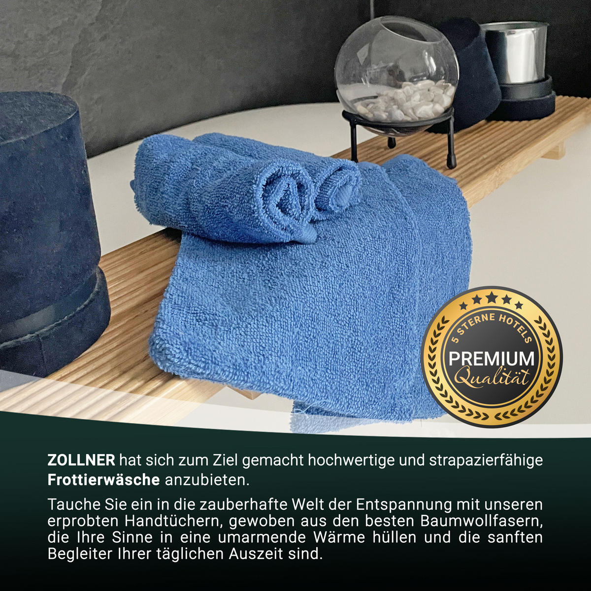 WASCHHANDSCHUH, 10er-Set, 16x21 cm, 100% Baumwolle, Blau - Dunkelblau, Textil (16/21cm) - Zollner