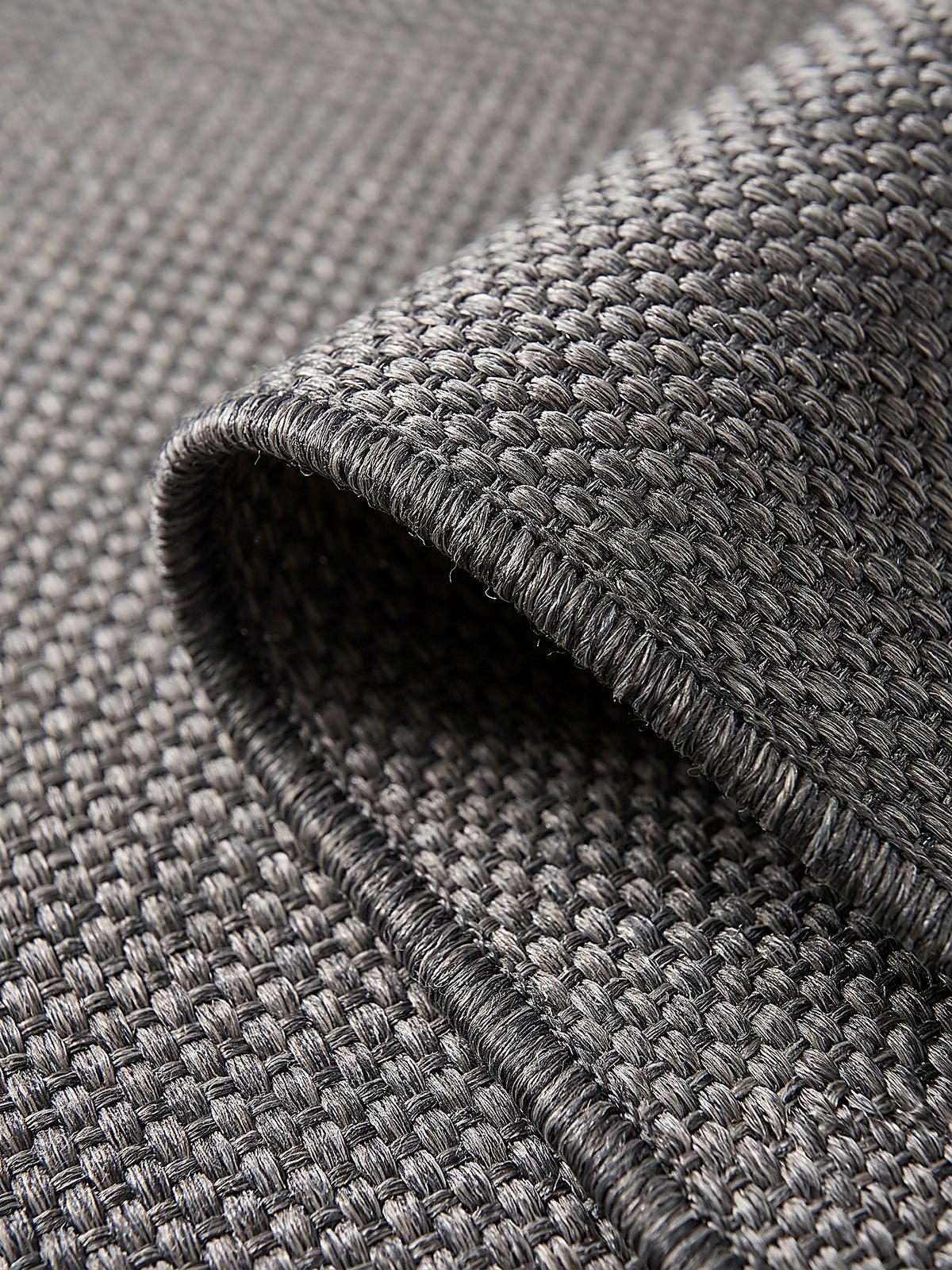 TEPPICHLÄUFER Uni BORNO Polypropylen Anthrazit 80 x 150 cm - Anthrazit, Textil (80/150cm) - KADIMA DESIGN