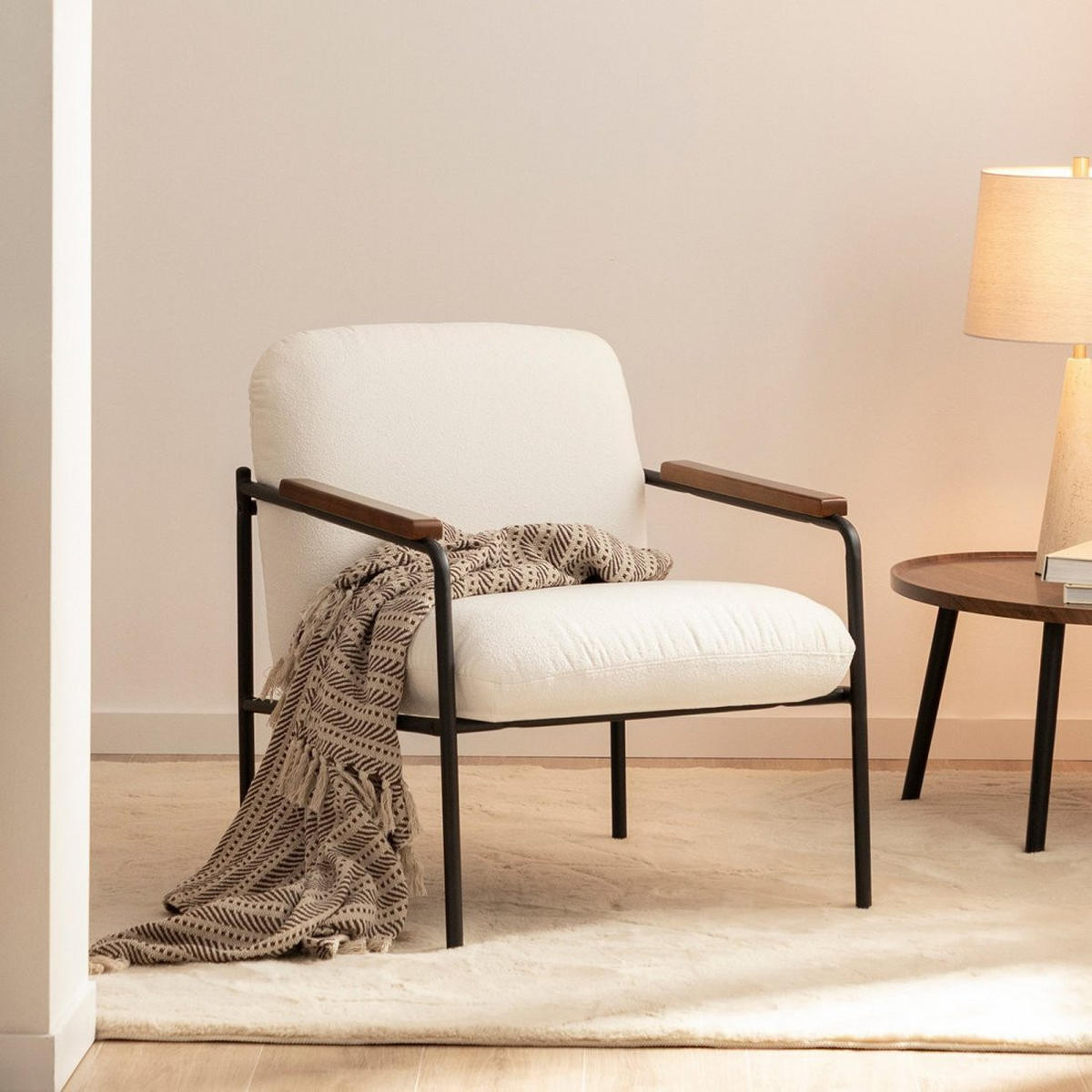 LESESESSEL Kai Beige 69 cm x 82 cm - Beige, Textil (69/82/72cm) - Klast Home