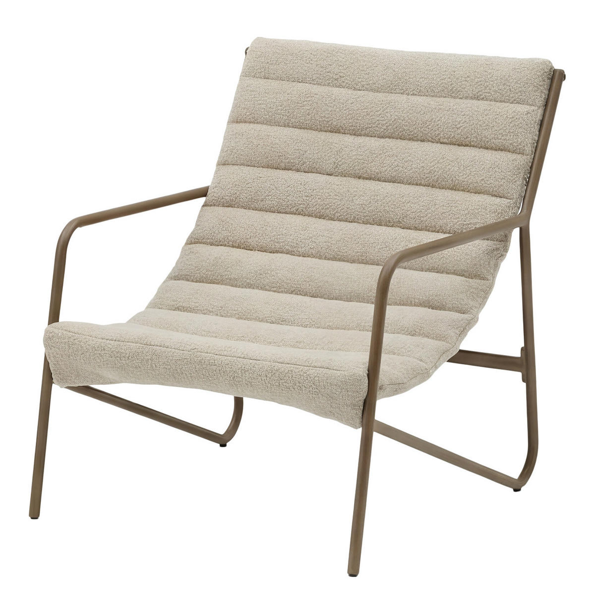 BALKONSET - 3-teilig - Stahl / Bouclé - Beige, Textil/Metall - home24