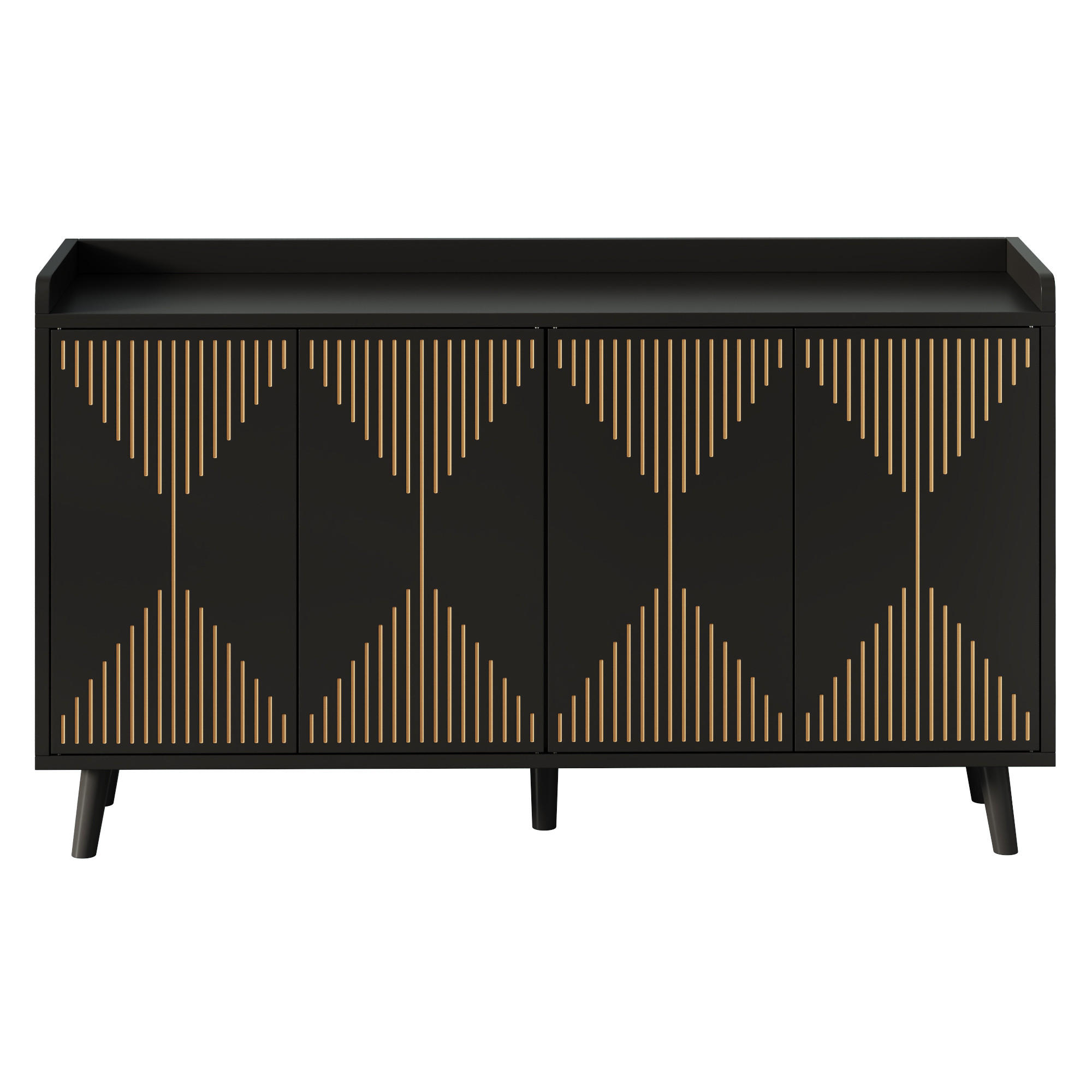 Urban Meuble Sideboard Schwarz 140x84x40 cm