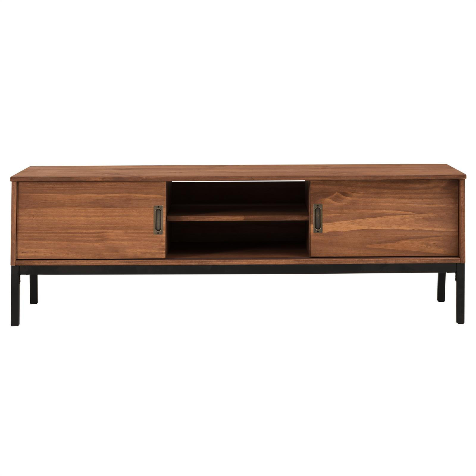 LOWBOARD SELMA - Dunkelbraun, Holz (145/47/47cm) - IDIMEX