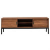 LOWBOARD SELMA - Dunkelbraun, Holz (145/47/47cm) - IDIMEX