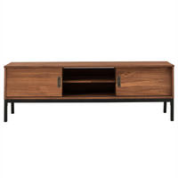 LOWBOARD SELMA - Dunkelbraun, Holz (145/47/47cm) - IDIMEX