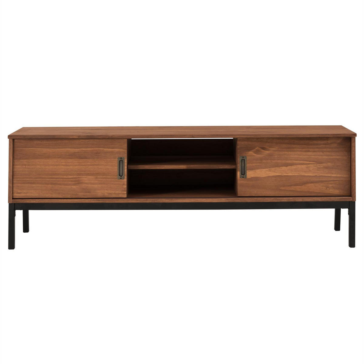 LOWBOARD SELMA - Dunkelbraun, Holz (145/47/47cm) - IDIMEX