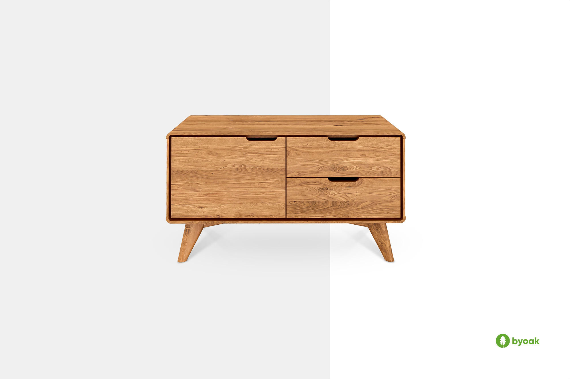 KOMMODE NIEDRIG GREG Kernbuche - Kernbuche, Holz (90/48/40cm) - byoak