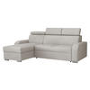 ECKSOFA Oslo 2rLC - Silberfarben/Grau, Holz/Textil (235/170cm) - MIRJAN24