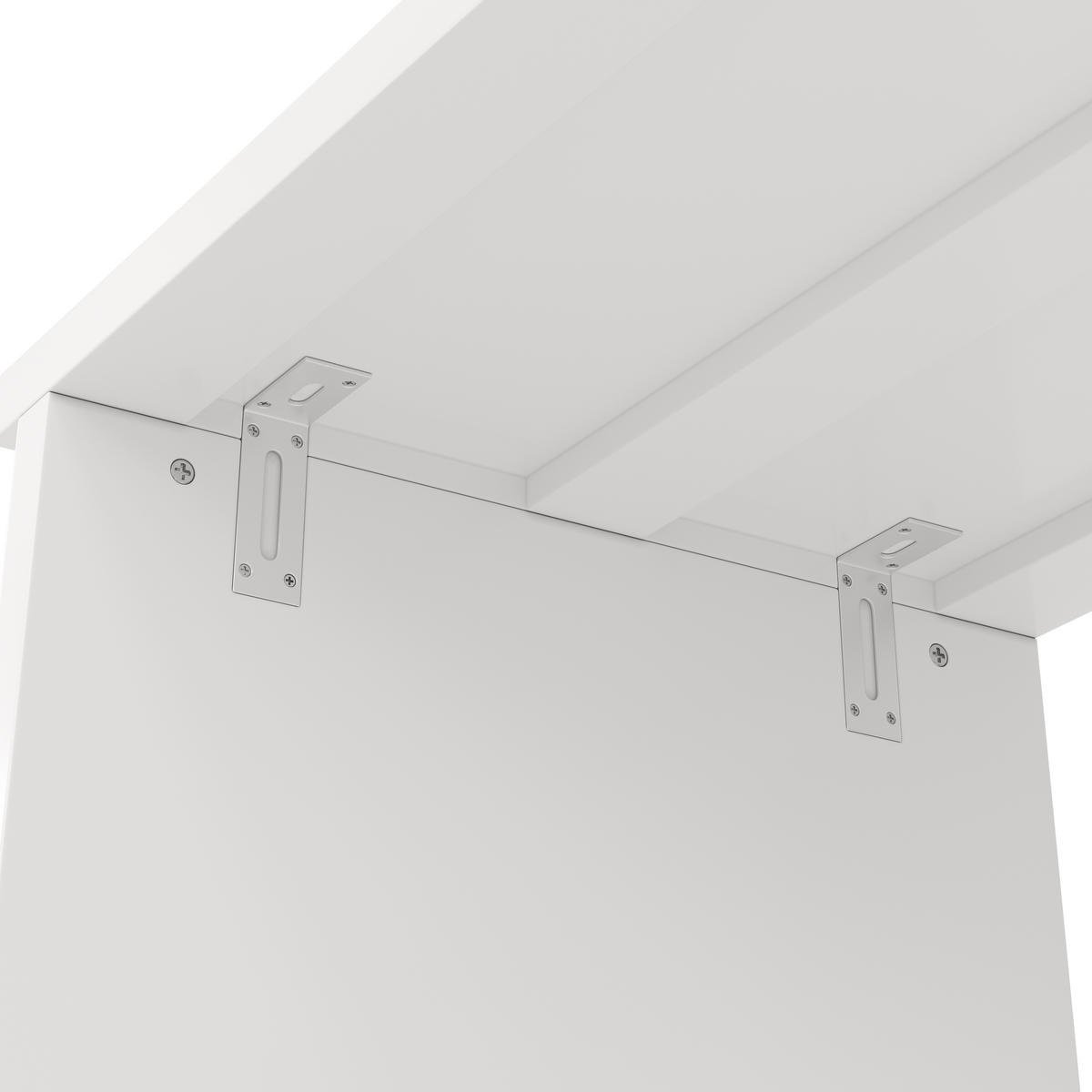 ECKSCHREIBTISCH L-Form 120cm 2 Schubladen beidseitig modern - Weiß, Holzwerkstoff (120/50/78cm) - FLIEKS