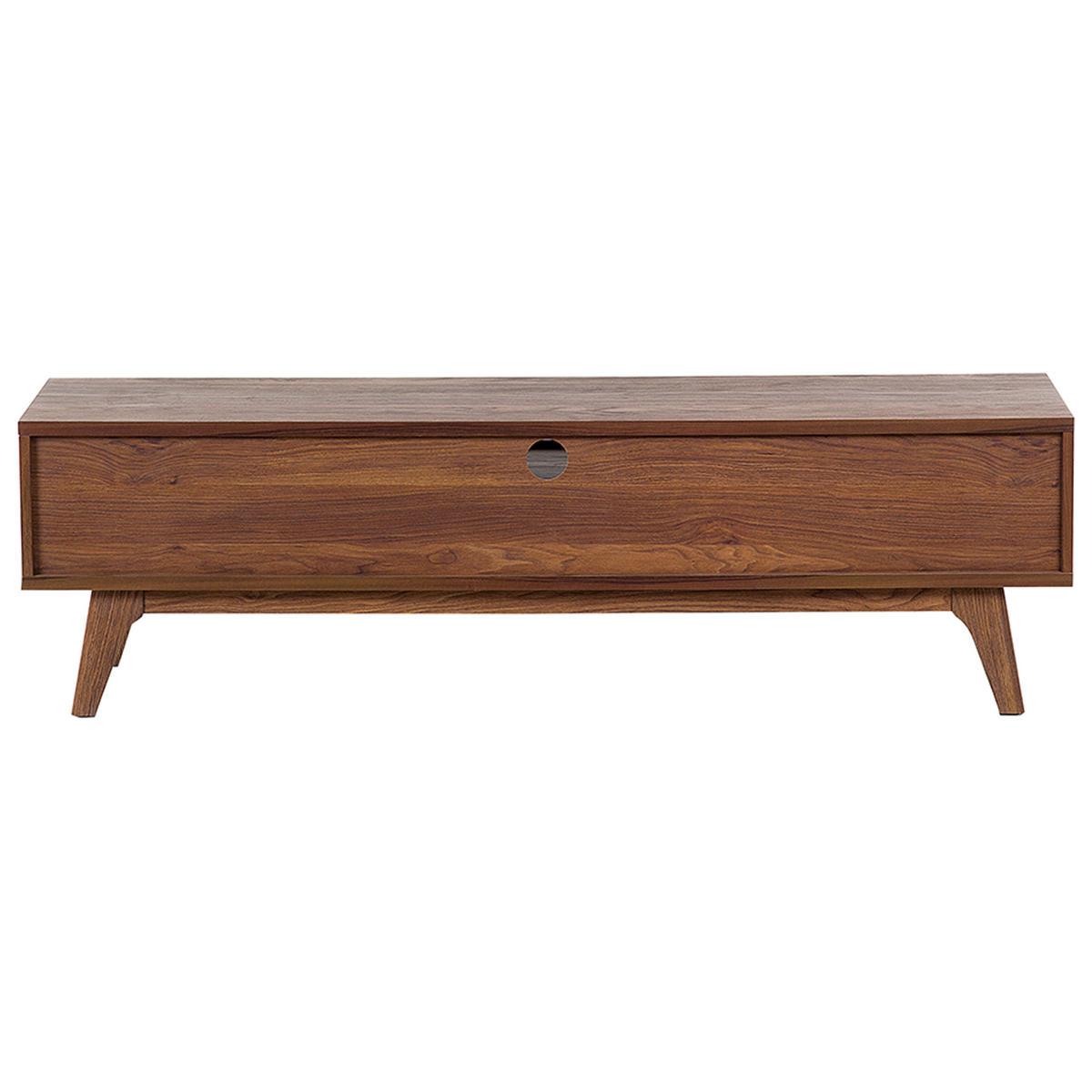 TV-MÖBEL Dunkelbraun DETROIT 35/149/44 cm - Dunkelbraun, Holzwerkstoff (149/44/35cm) - Beliani