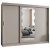 SCHWEBETÜRENSCHRANK 200/250/62 3-türig - Kaschmir/Silberfarben, Holz (250/200/62cm) - MÖBEL KRYSPOL