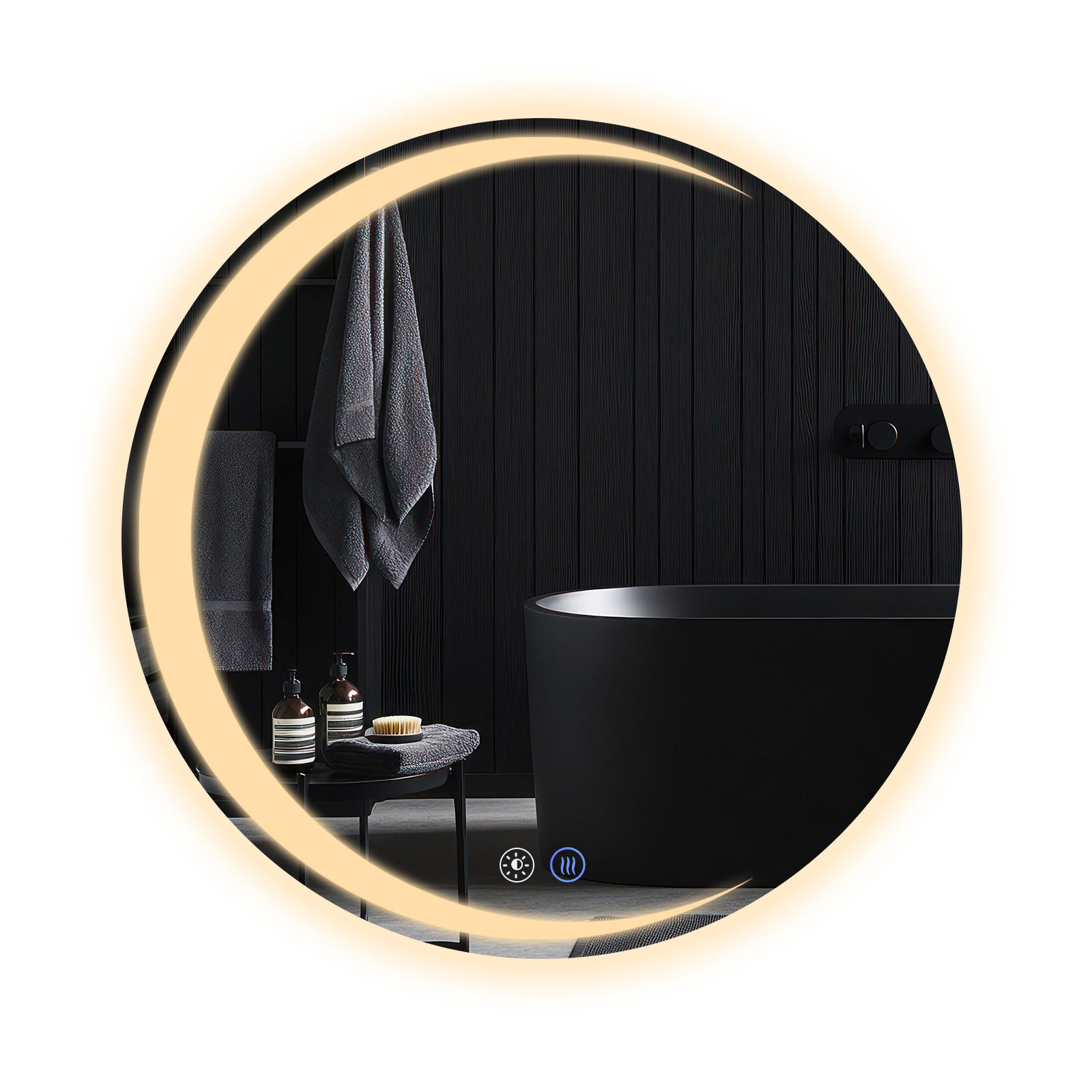 Nettlife KOUPELNOVÉ zrcadlo Redinger s LED osvětlením Ø80 cm
