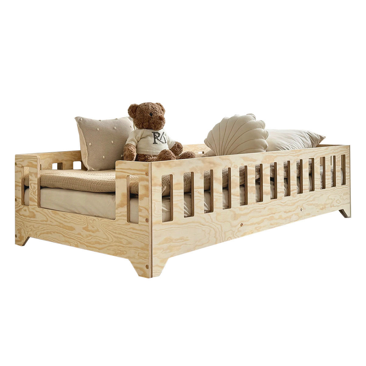 POSTEL 90/190 Clarisse Přírodní dřevo - hnědá, dřevo (90/190cm) - Petits-meubles