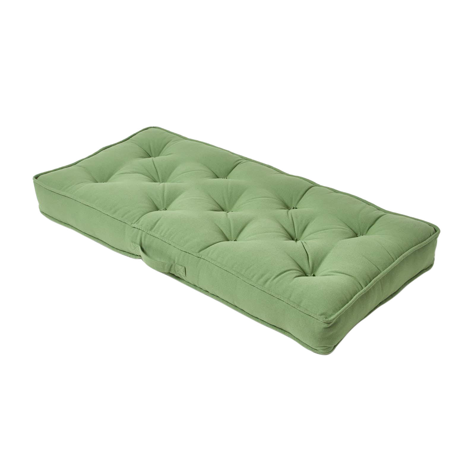SITZAUFLAGE für Zweisitzer-Sofa 100 x 48 cm – dickes Sitzkissen grün - Grün, Textil (48/100/10cm) - Homescapes