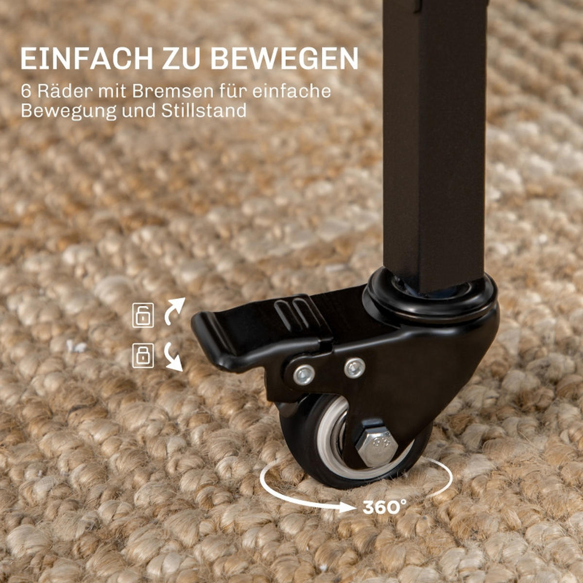 KLAPPTISCH 130/80/74 cm mit Rollen für 6 Personen DE-39918 Rotbraun - Braun, Holzwerkstoff (80/130/74cm) - ComfortXL