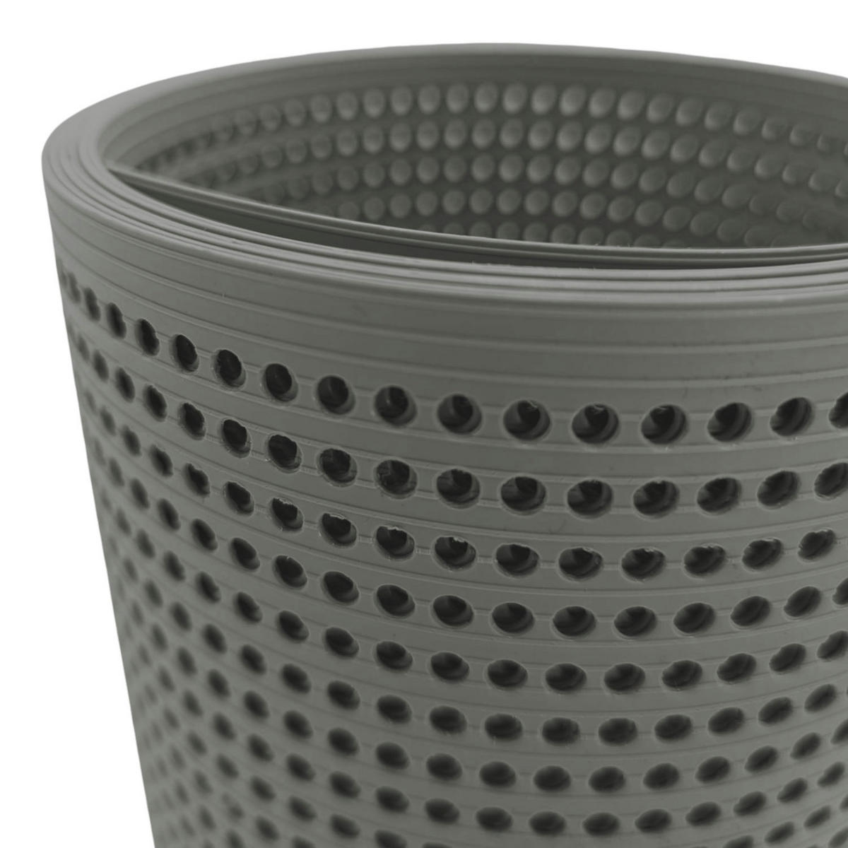 SICHTSCHUTZSTREIFEN Rille Gelocht 30 Prozent PP Streifen Steingrau 2,55m - Graubraun, Kunststoff (255/19cm) - ZAUN|ZU
