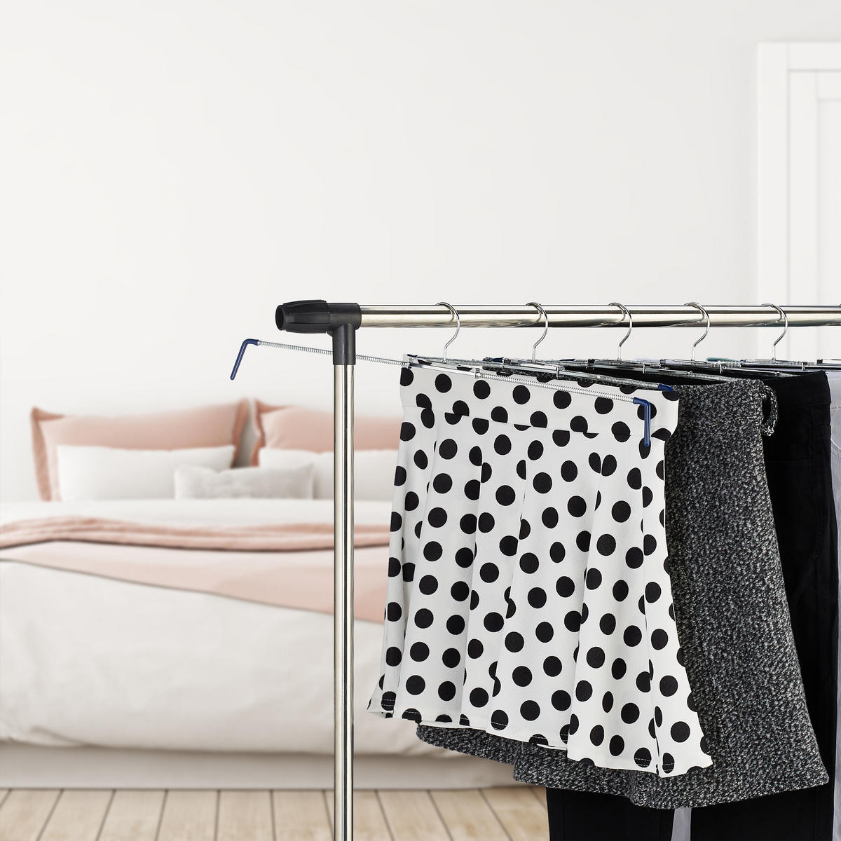 10XSPONKA za hlače - srebrne barve, kovina/umetna masa (50/11/1.2cm) - Relaxdays