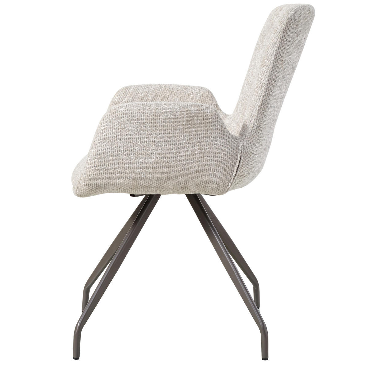 ESSZIMMERSTUHL Athena Beige 63/60/86.5cm - Beige, Textil (60/86.5/63cm) - PTMD Collection