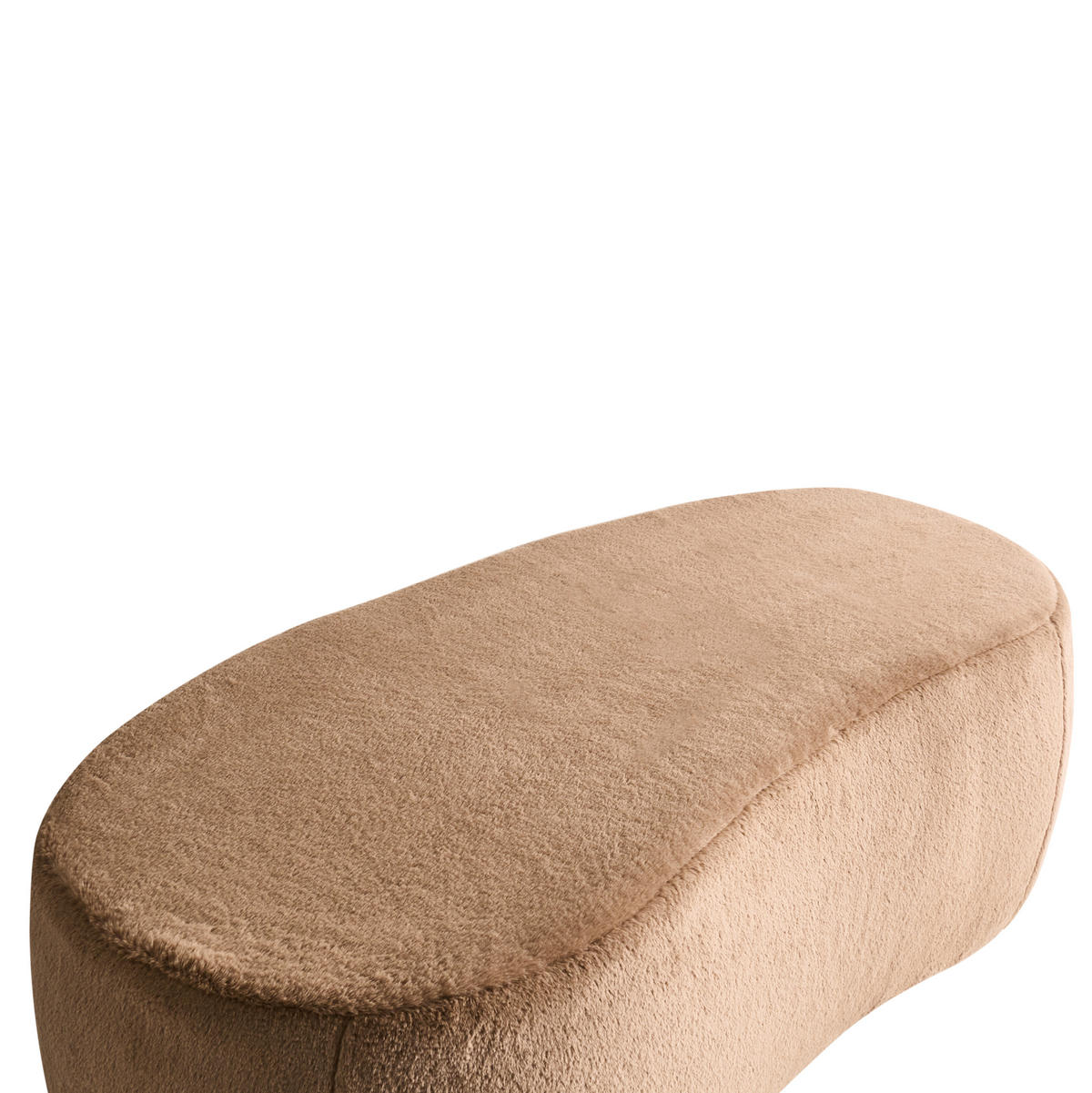 POUF Hellbraun Bayard - Hellbraun, Kunststoff (115/43/56cm) - Beliani