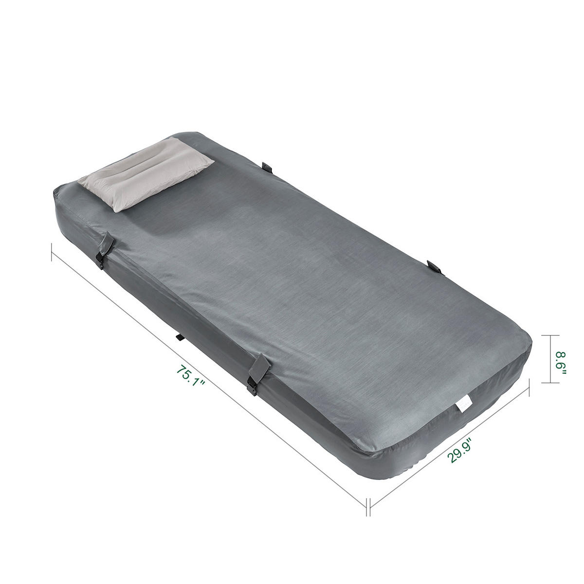 LUFTBETT mit integrierter Kopfstütze OGS32-II-HG-P01 - Ahornfarben, Fell (76/191cm) - SoBuy