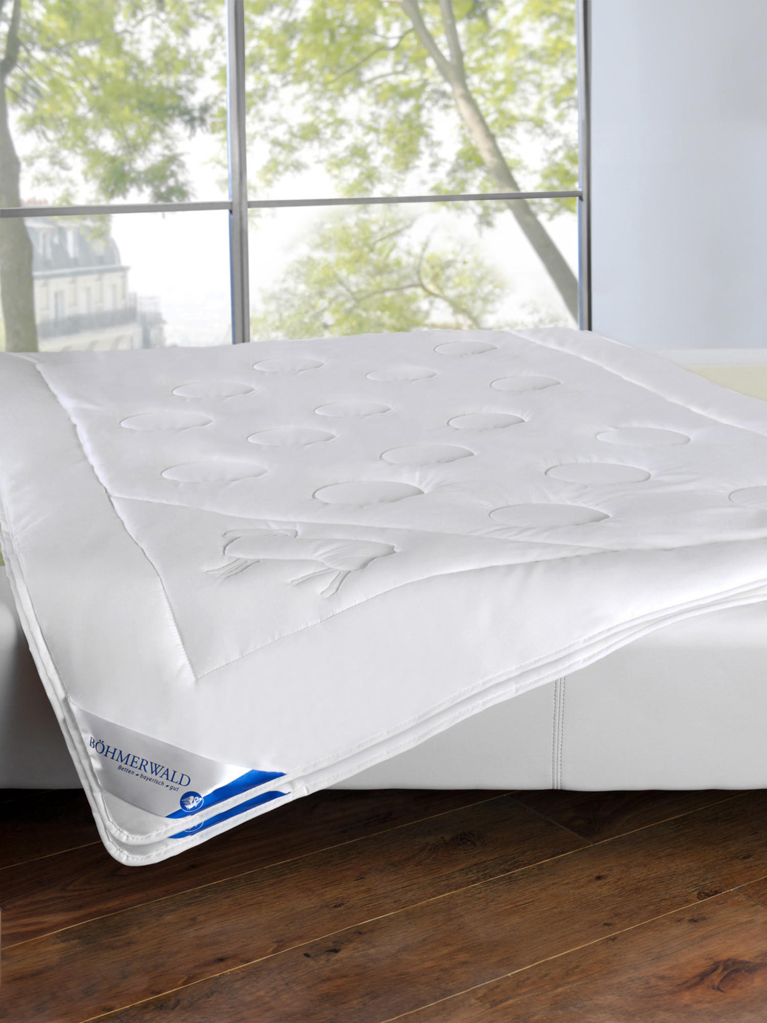 4-JAHRESZEITEN-DECKE MERINOWOLLE Schurwolle extra warm - Weiß, Naturmaterialien/Textil (135/200cm) - Böhmerwald