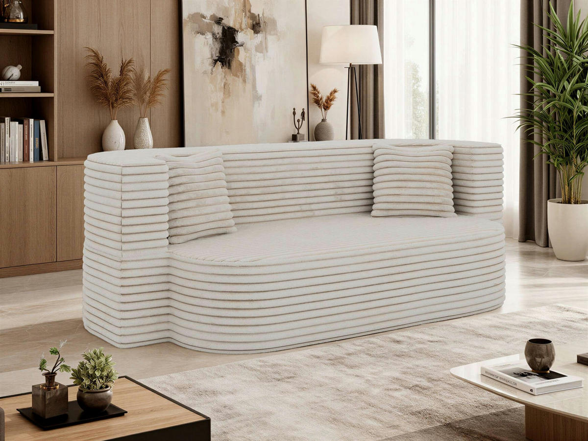 TROJMIESTNA POHOVKA OVELA Béžová Manšester - béžová, textil (200/70/100cm) - MKS