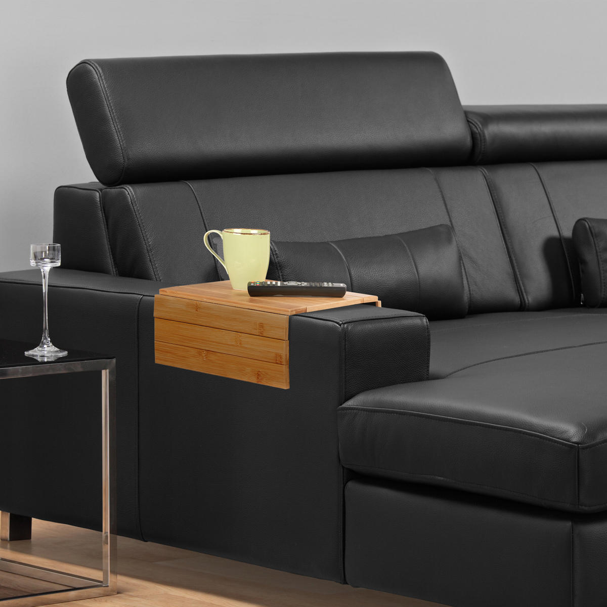 SOFATABLETT - Multicolor, Holz/Textil (48/1/32cm) - Relaxdays