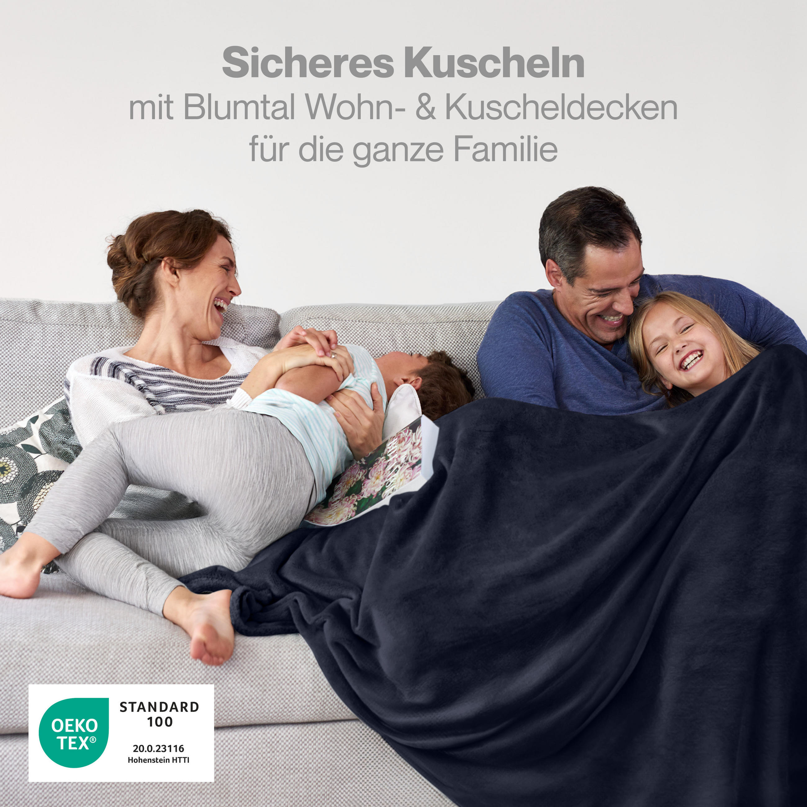 KUSCHELDECKE Anton 220/240 cm, Dunkelblau - Dunkelblau, Textil (220/240cm) - Blumtal