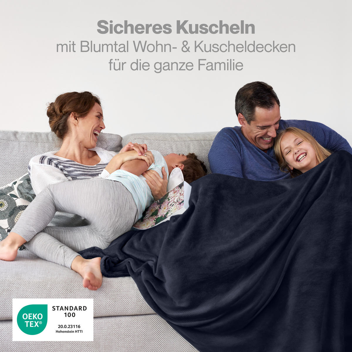 KUSCHELDECKE Anton 150/200 cm, Dunkelblau - Dunkelblau, Textil (150/200cm) - Blumtal