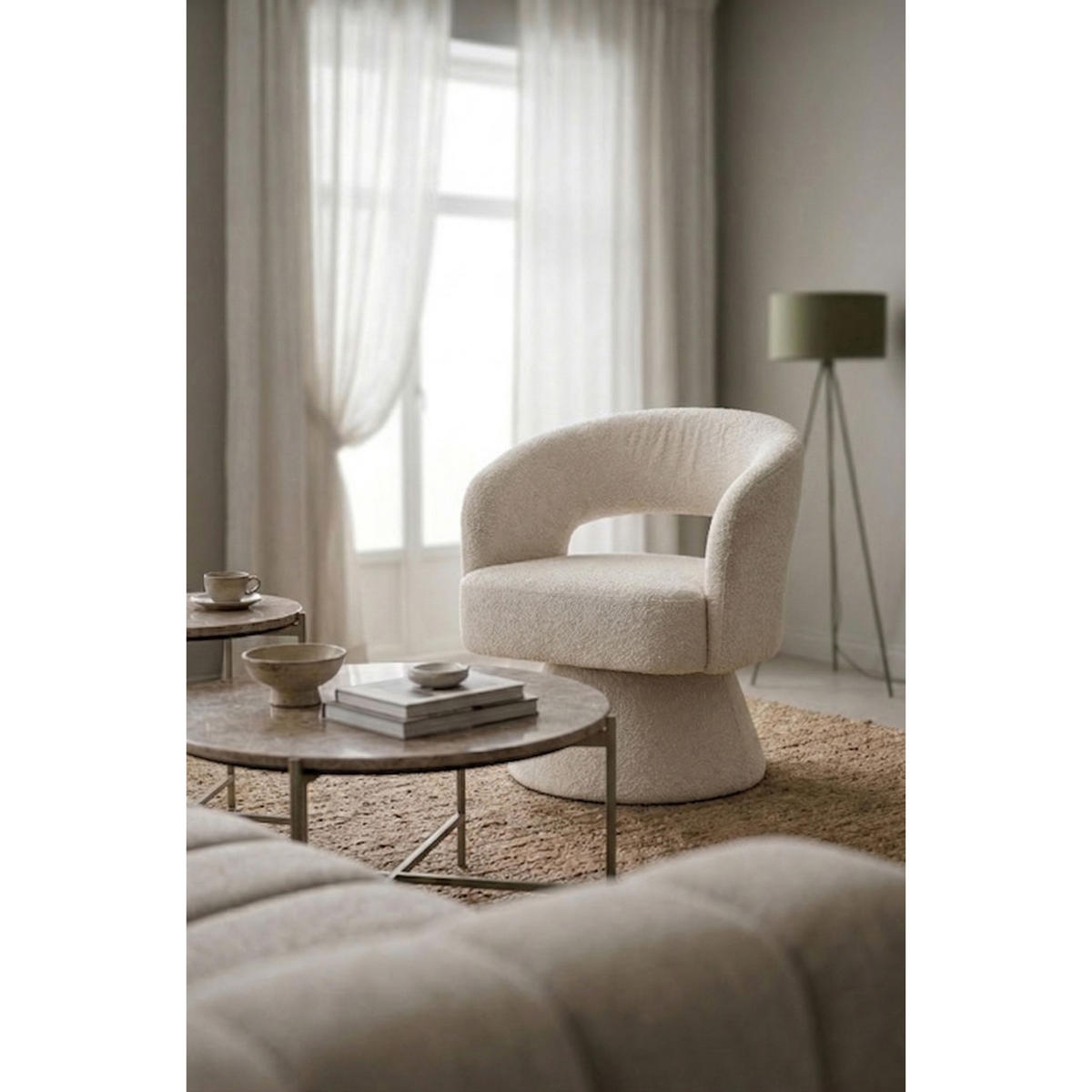 SESSEL Charina Beige - Beige, Kunststoff (71/78/65.5cm) - Housecraft Living