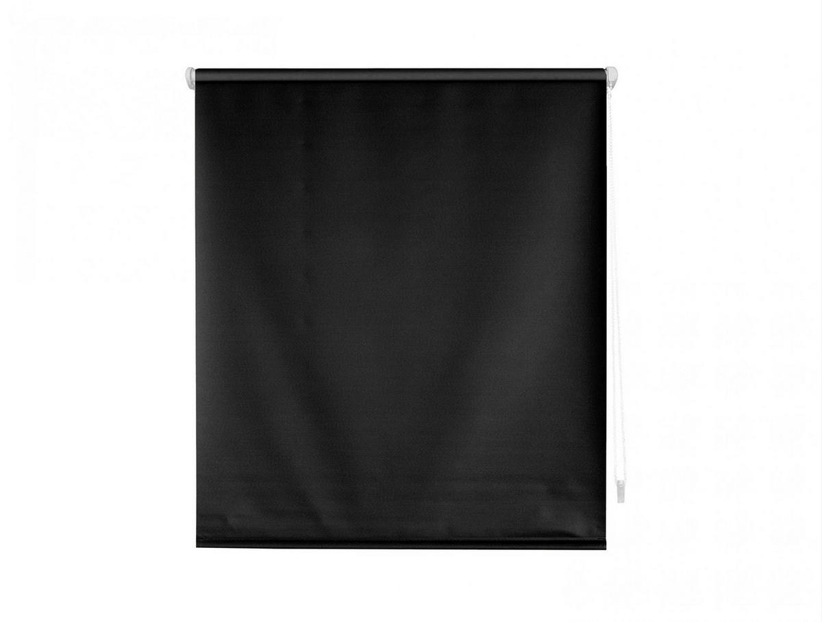 ROLLO Easyfix Polyester Opaque SCHWARZ 37x180 - Schwarz, Textil (37/180/1cm) - Purline