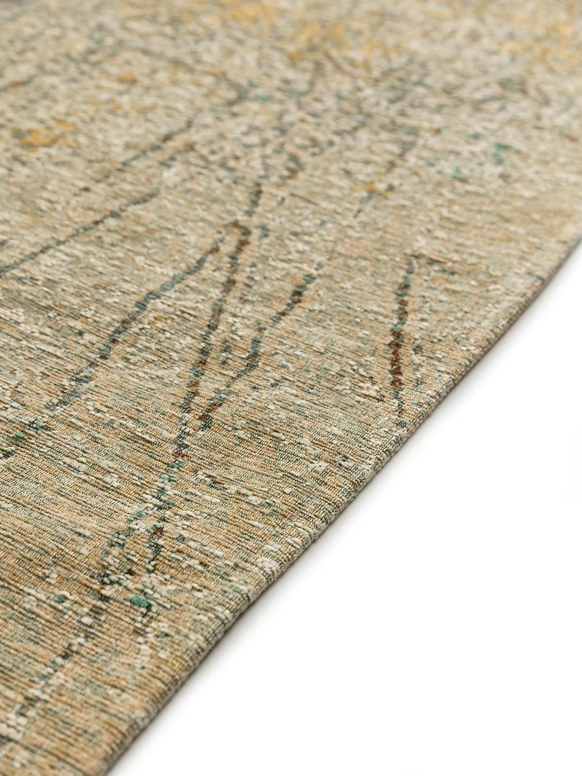 RAVNA tkana preproga Frencie bež/modra 200x285 cm - bež, umetna masa/tekstil (200/285cm) - benuta Nest