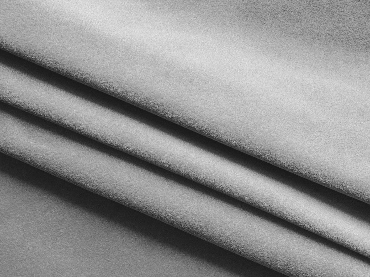 ECKSOFA Rechts Samt Stoff Grau - Creme/Schwarz, Kunststoff/Textil (314/167cm) - Makamii