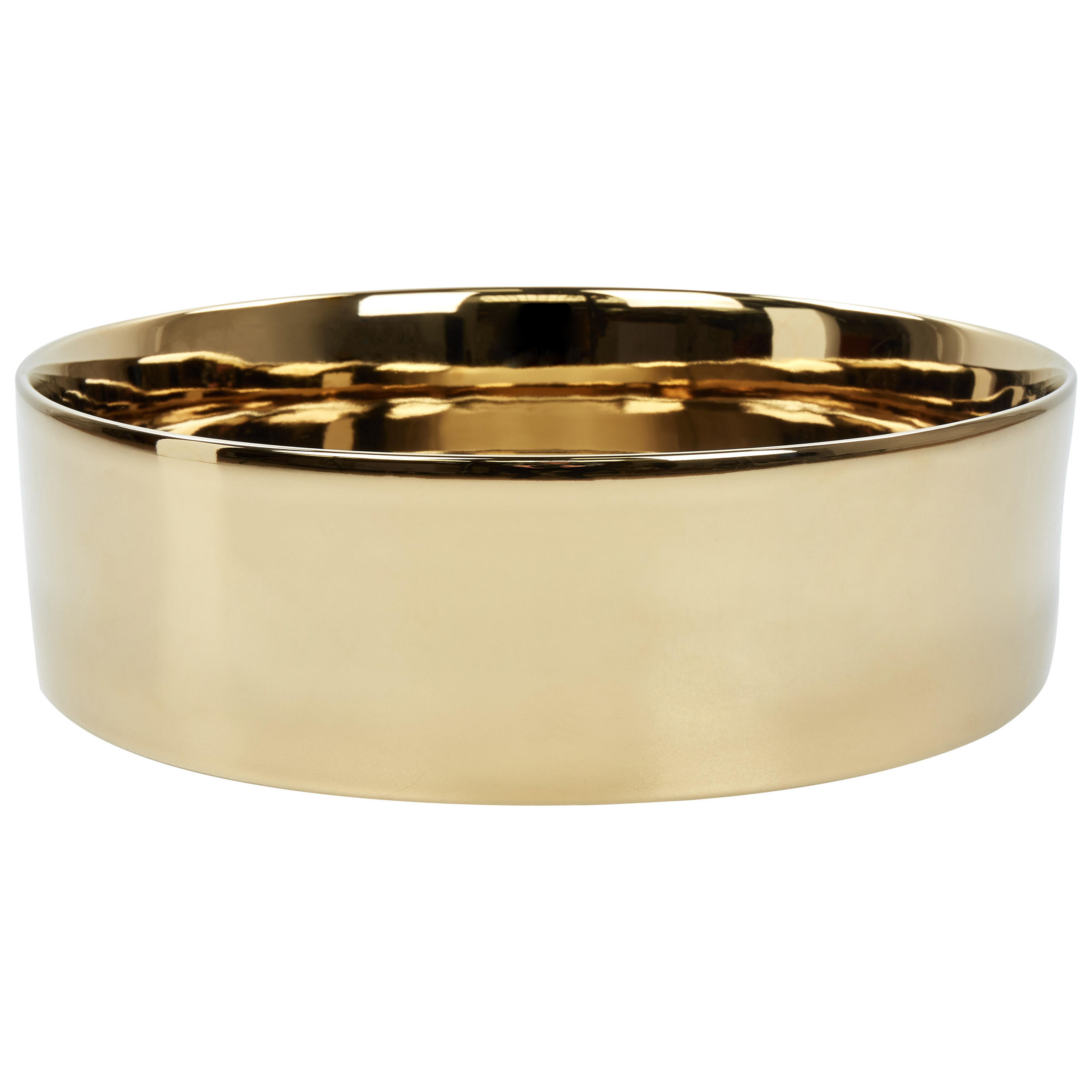 AUFSATZWASCHBECKEN Gold 40 cm Keramik Tebar - Goldfarben, Keramik (40/12/40cm) - Beliani