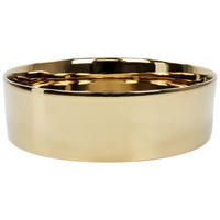 AUFSATZWASCHBECKEN Gold 40 cm Keramik Tebar - Goldfarben, Keramik (40/12/40cm) - Beliani