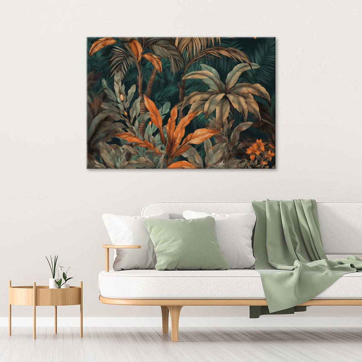 KUNSTDRUCK Grün 100/70 cm - Grün, Textil (100/70cm) - KUNSTLOFT