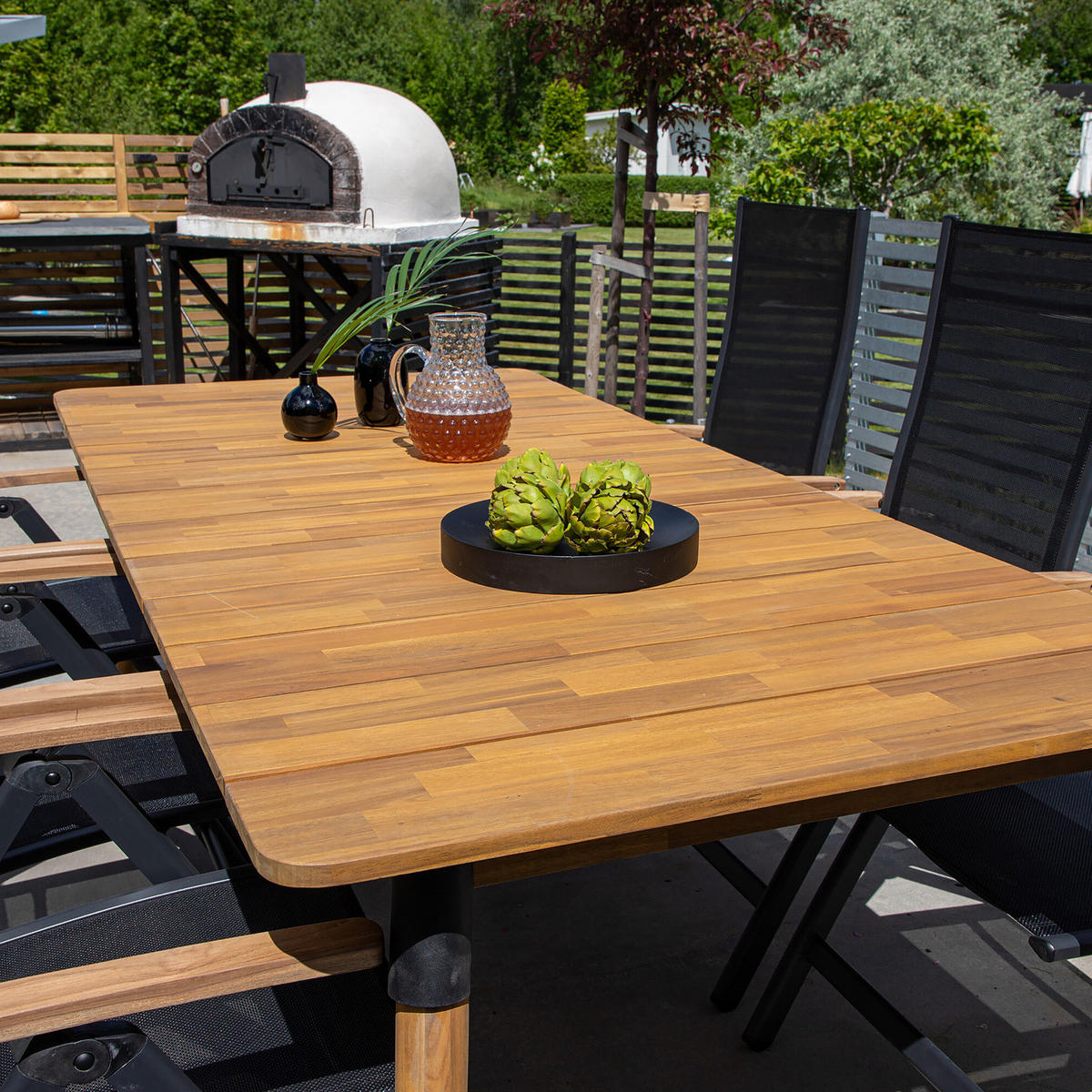 GARTENTISCH - Beige - Holz teilmassiv - 100 x 75 x 210 cm - Beige, Holz (210/100/75cm) - home24