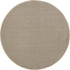 TEPPICH Kurzflor Flachgewebe Uni-Design Polypropylen Wohnzimmer Beige Rund 160x160 - Beige, Textil (160/160cm) - KADIMA DESIGN