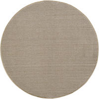 TEPPICH Kurzflor Flachgewebe Uni-Design Polypropylen Wohnzimmer Beige Rund 200x200 - Beige, Textil (200/200cm) - KADIMA DESIGN
