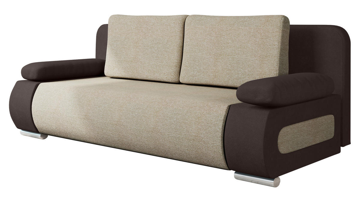 SCHLAFSOFA Emma - Beige, Holz/Kunststoff (200/77/92cm) - MIRJAN24