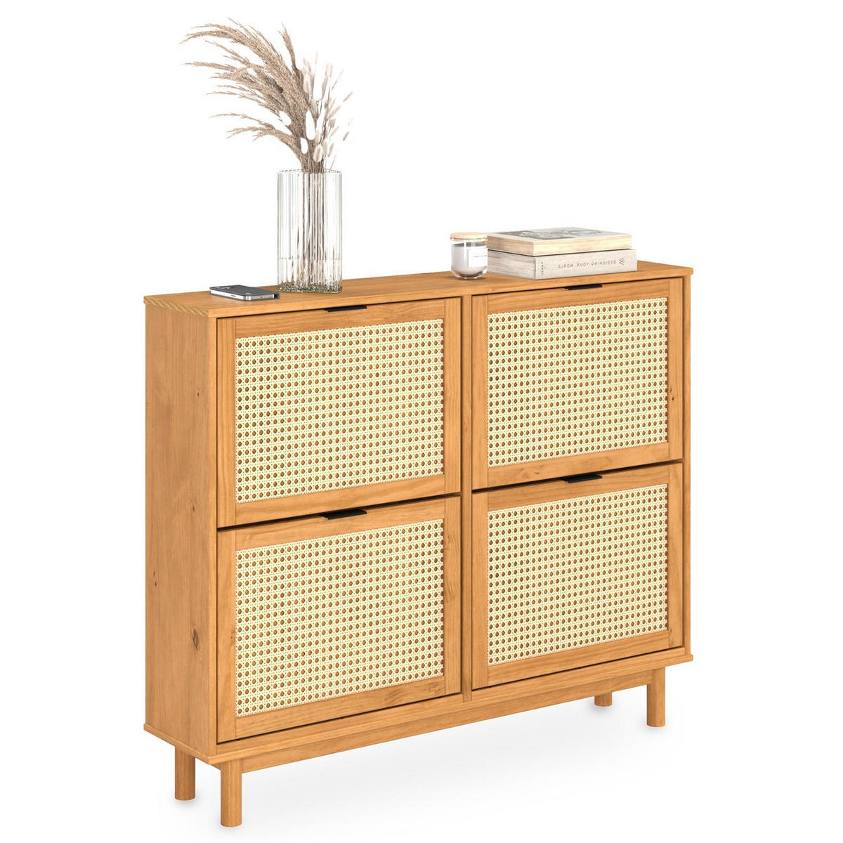 SCHUHKIPPER CEFIRA Eiche - Eichefarben, Holz (116/95/25cm) - IDIMEX