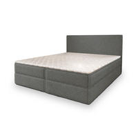 BOXBETT PELLIO 140x200 cm mit Matratze und Topper - Grau - Grau, Holz (140/200cm) - MASSENO