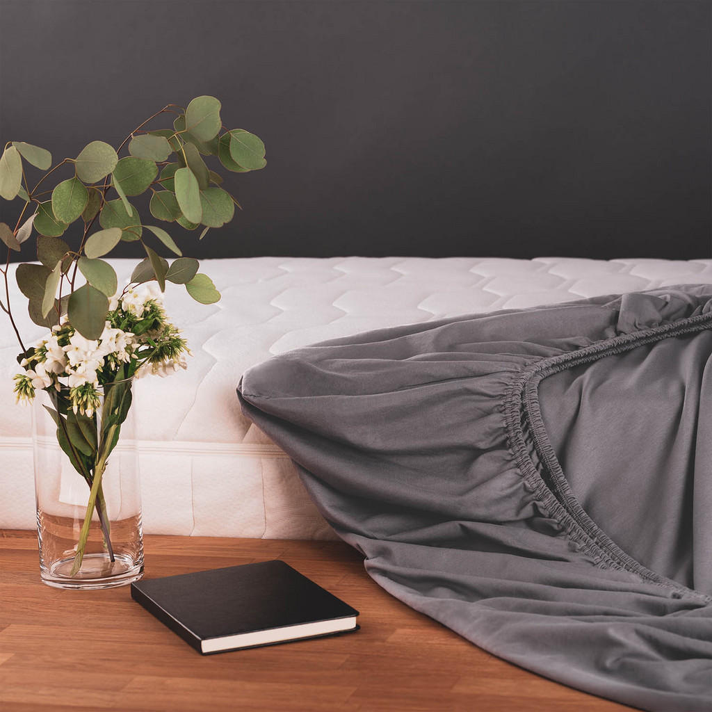Thumbnail - Blumtal Spannbettlaken, Grau, Textil, Uni, 150x200 cm, Oeko-Tex® Standard 100, Schlaftextilien, Bettwäsche, Bettlaken