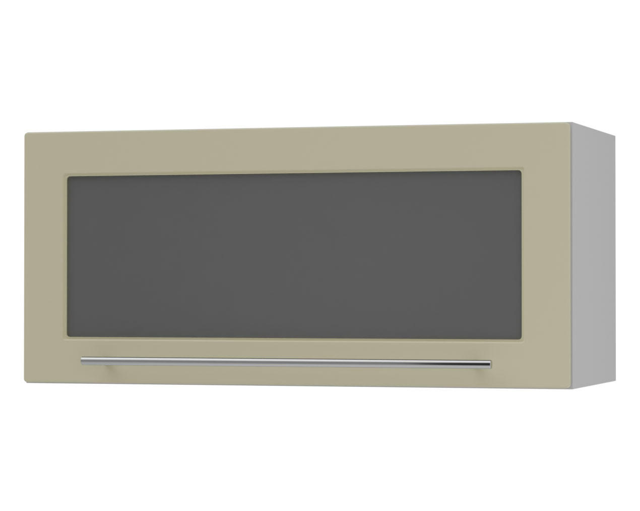 KLAPPHÄNGESCHRANK Kvantum W4BS/80 Vanille Matt / Grau Matt 80 / 32,5 / 36cm - Creme/Grau, Holz/Holzwerkstoff (80/36/32.5cm) - Feldmann-Wohnen