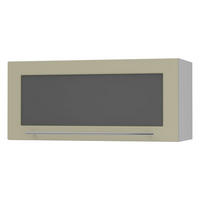 KLAPPHÄNGESCHRANK Kvantum W4BS/80 Vanille Matt / Grau Matt 80 / 32,5 / 36cm - Creme/Grau, Holz/Holzwerkstoff (80/36/32.5cm) - Feldmann-Wohnen