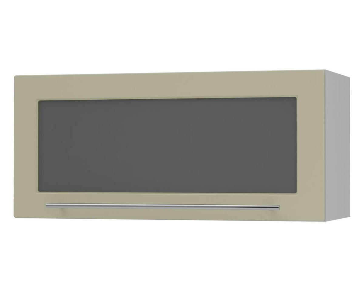KLAPPHÄNGESCHRANK Kvantum W4BS/80 Vanille Matt / Grau Matt 80 / 32,5 / 36cm - Creme/Grau, Holz/Holzwerkstoff (80/36/32.5cm) - Feldmann-Wohnen